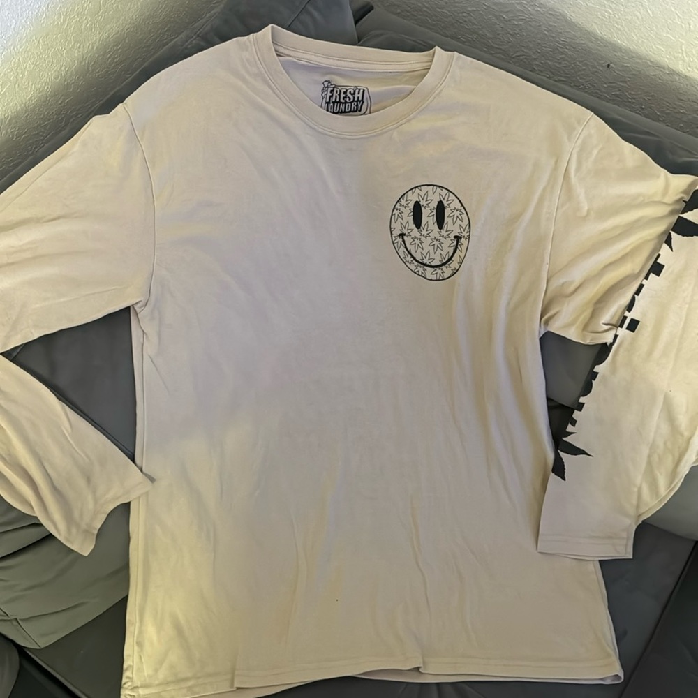 Fresh Laundry Trippy long sleeve Beige & Black T-Shirt XL